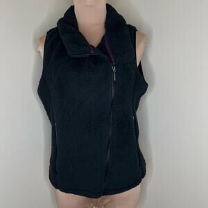 Mountain Khakis Wanderlust Fleece Vest Medium Womens Black Moto Outdoor Classic